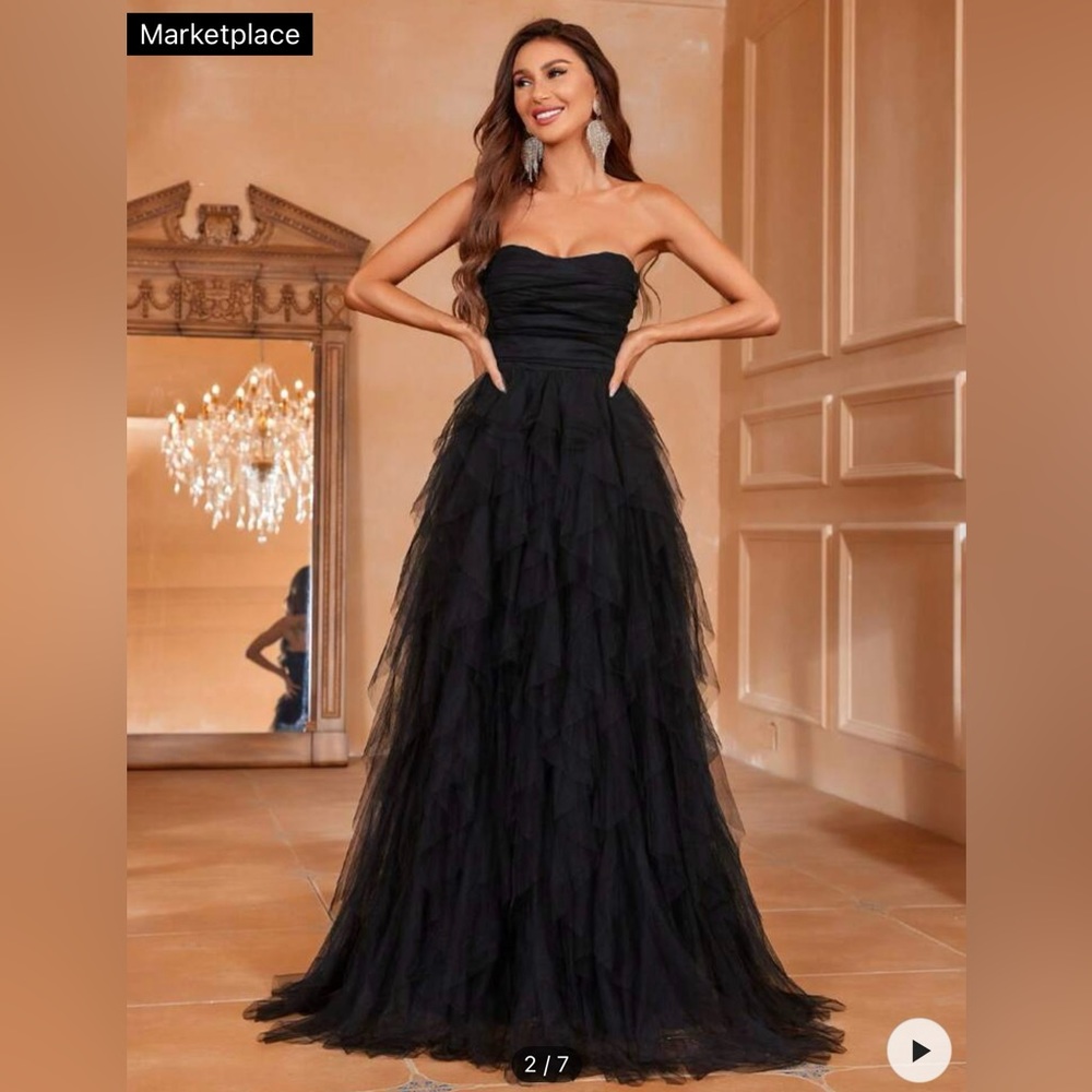 Black Ruffled Dress